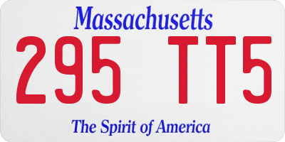 MA license plate 295TT5