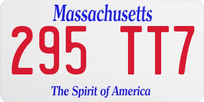 MA license plate 295TT7