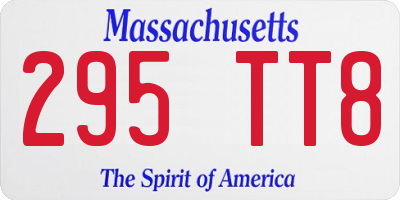 MA license plate 295TT8
