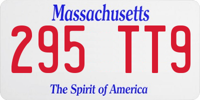 MA license plate 295TT9