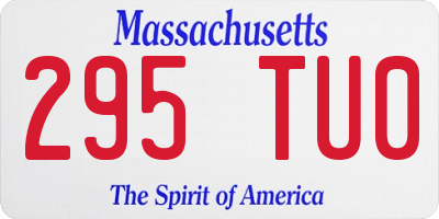 MA license plate 295TU0