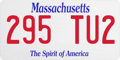 MA license plate 295TU2