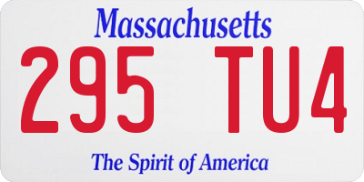 MA license plate 295TU4