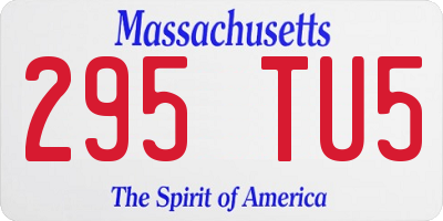 MA license plate 295TU5