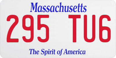 MA license plate 295TU6