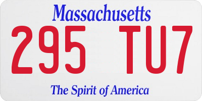 MA license plate 295TU7
