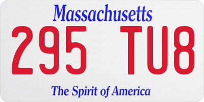 MA license plate 295TU8