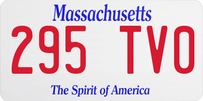 MA license plate 295TV0