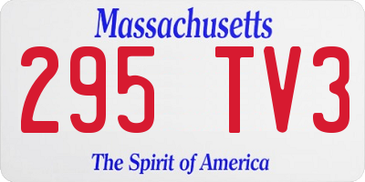 MA license plate 295TV3