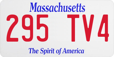 MA license plate 295TV4