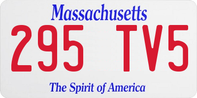 MA license plate 295TV5