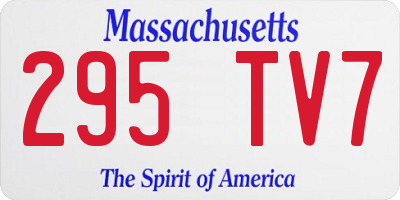MA license plate 295TV7