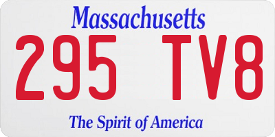 MA license plate 295TV8