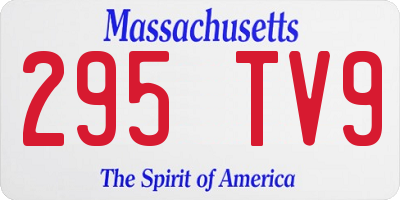 MA license plate 295TV9
