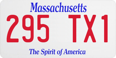 MA license plate 295TX1