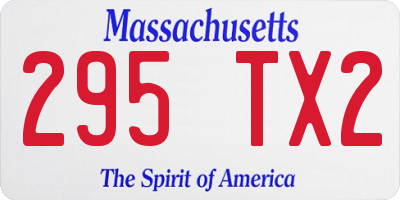 MA license plate 295TX2