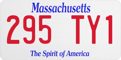 MA license plate 295TY1