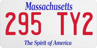 MA license plate 295TY2