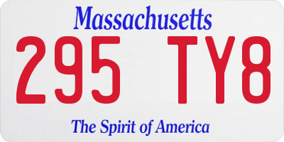 MA license plate 295TY8