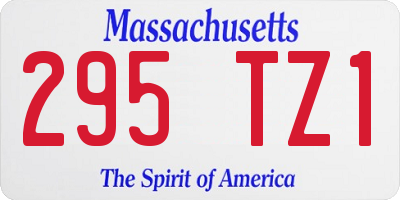 MA license plate 295TZ1