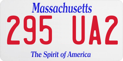 MA license plate 295UA2