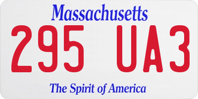 MA license plate 295UA3