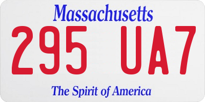 MA license plate 295UA7