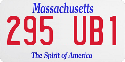 MA license plate 295UB1