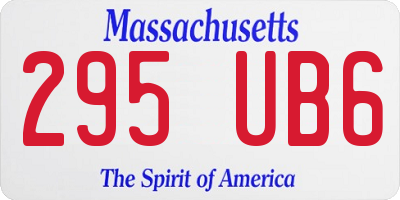 MA license plate 295UB6