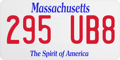 MA license plate 295UB8