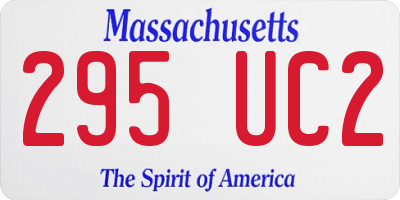 MA license plate 295UC2
