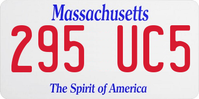 MA license plate 295UC5