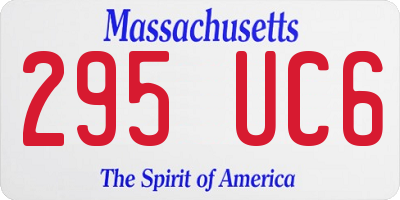 MA license plate 295UC6