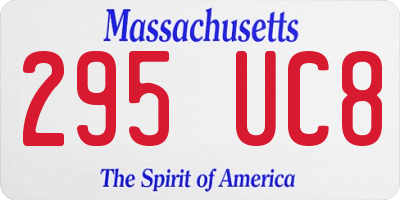 MA license plate 295UC8