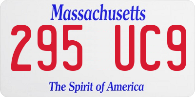 MA license plate 295UC9