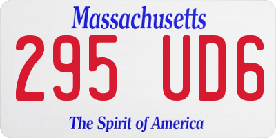 MA license plate 295UD6
