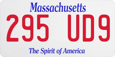 MA license plate 295UD9