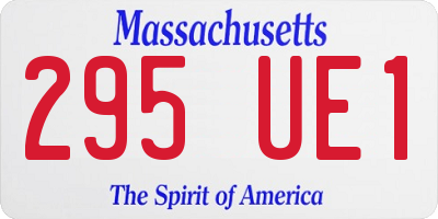 MA license plate 295UE1