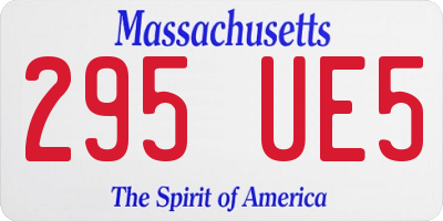 MA license plate 295UE5