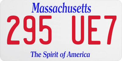 MA license plate 295UE7