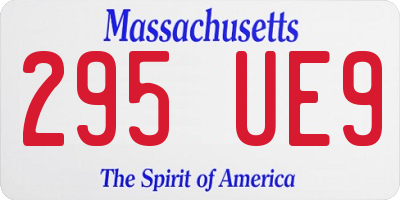 MA license plate 295UE9