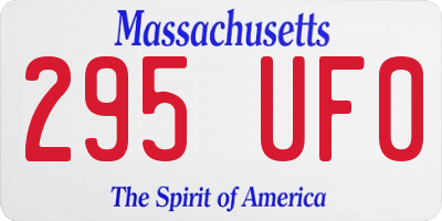 MA license plate 295UF0