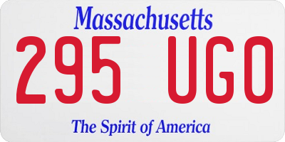 MA license plate 295UG0
