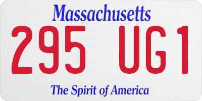 MA license plate 295UG1