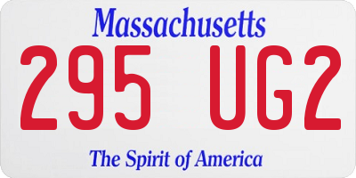 MA license plate 295UG2
