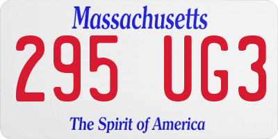 MA license plate 295UG3