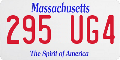 MA license plate 295UG4