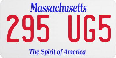 MA license plate 295UG5