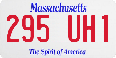 MA license plate 295UH1
