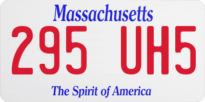 MA license plate 295UH5